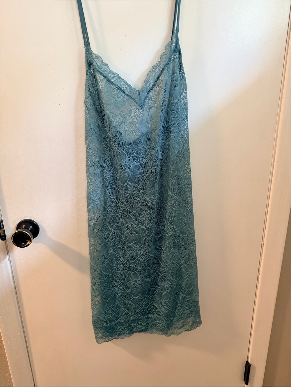 Victoria's Secret Teal Lace Slip
